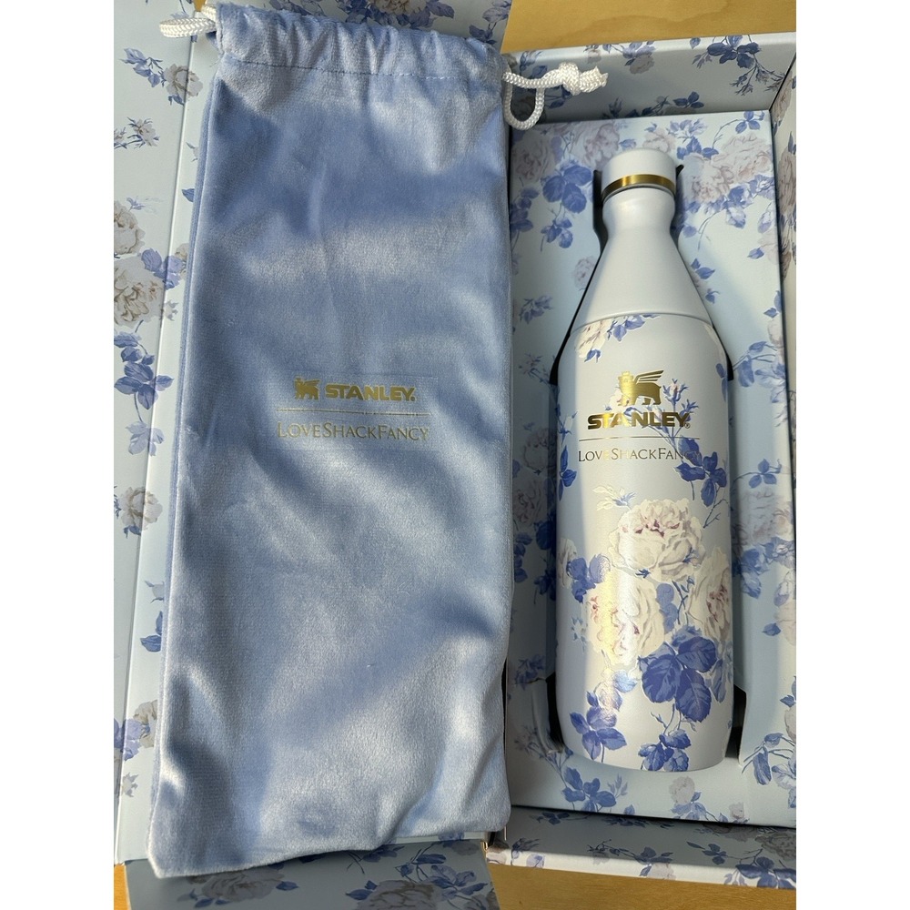 Stanley x LoveShackFancy 20oz Slim Bottle Everblooming Rosettes New